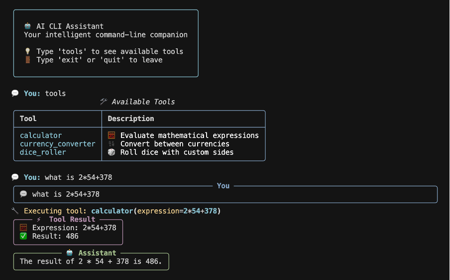 Tool-Calling CLI Assistant